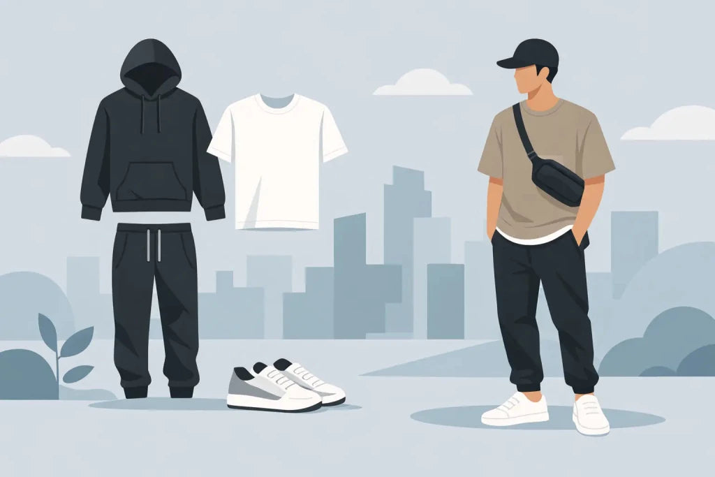 Minimalistische Streetwear Basics für Männer - Black Ursus | Urban Streetwear