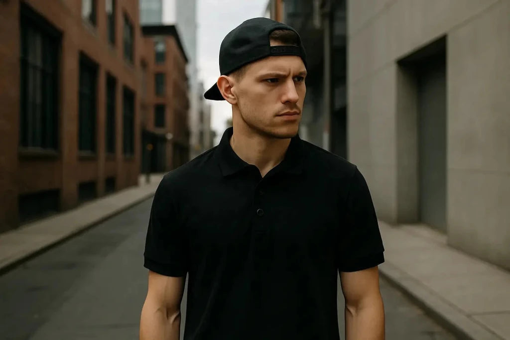 Polo-Shirt Streetwear: Urban Essentials, hart - Black Ursus | Urban Streetwear