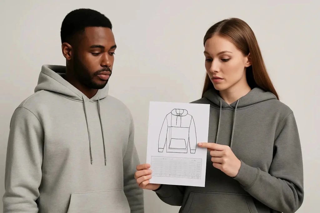 Unisex Hoodie Größentabelle: Sitz statt Ratespiel - Black Ursus | Streetwear ohne Größenlimit.
