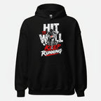 Gym Hoodie "HIT THE WALL" - Streetwear - size_range | Black Ursus