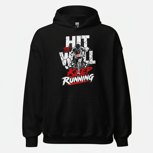 Gym Hoodie "HIT THE WALL" - Streetwear - size_range | Black Ursus