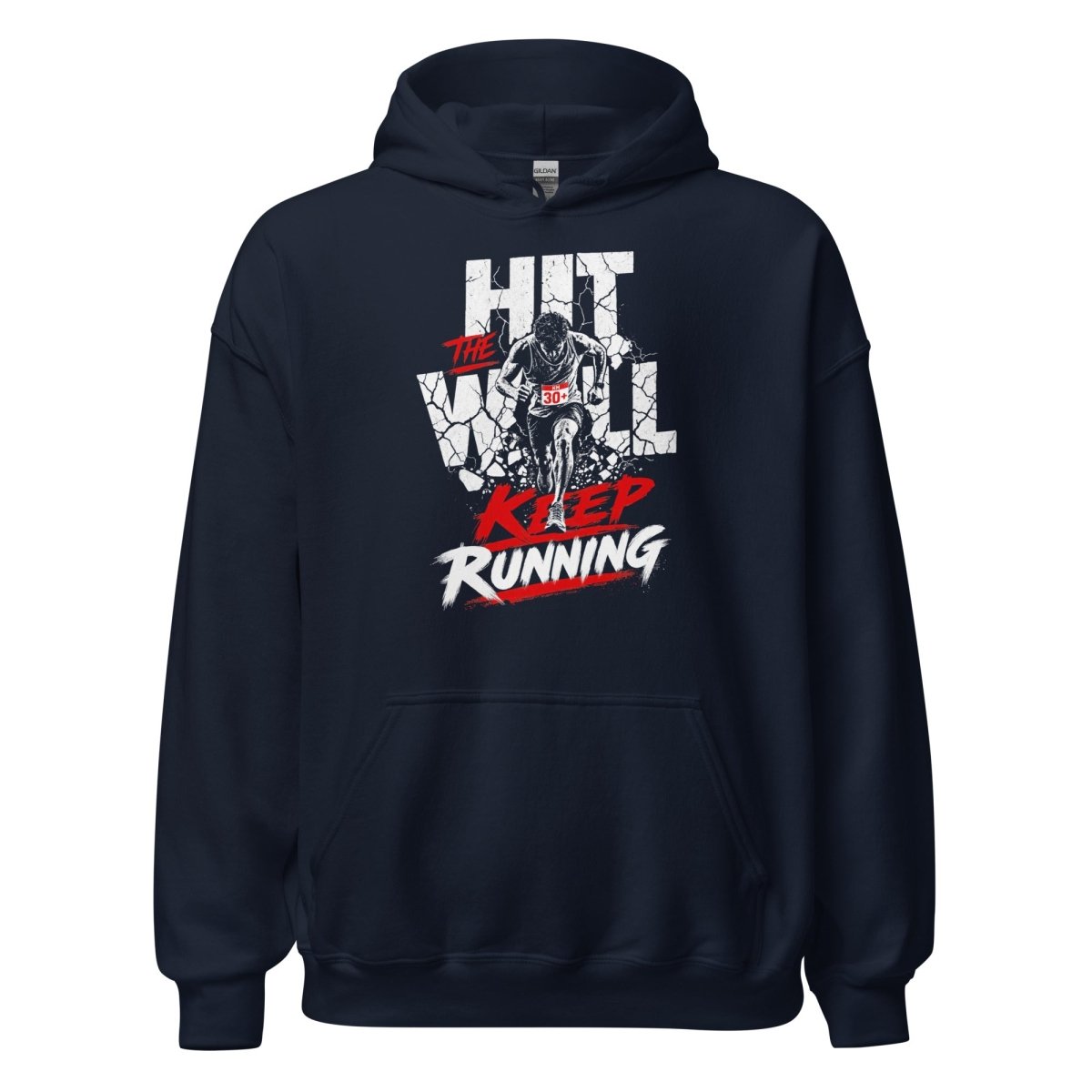 Gym Hoodie "HIT THE WALL" - Streetwear - size_range | Black Ursus