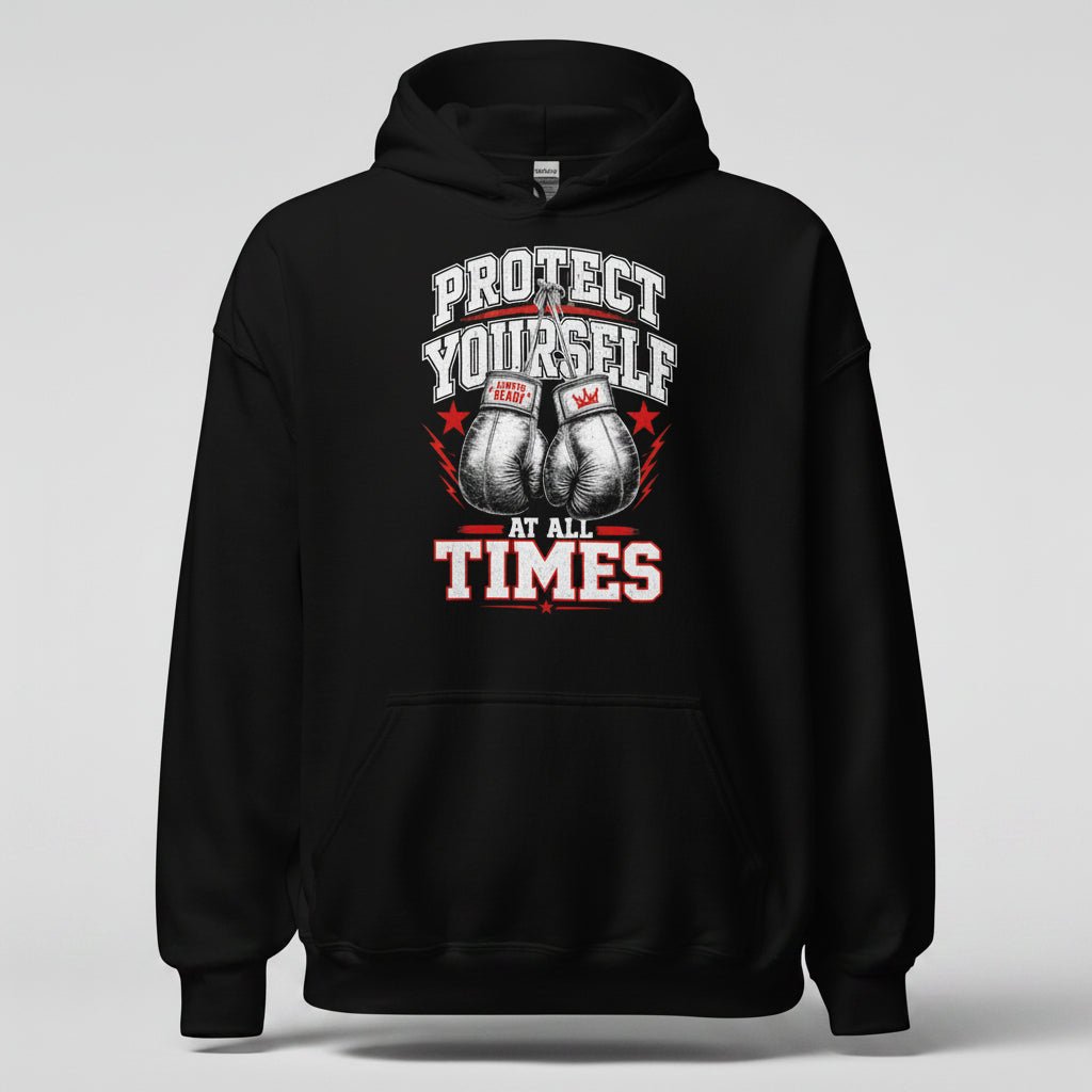 Gym Hoodie "PROTECT YOURSELF" - Streetwear - size_range | Black Ursus