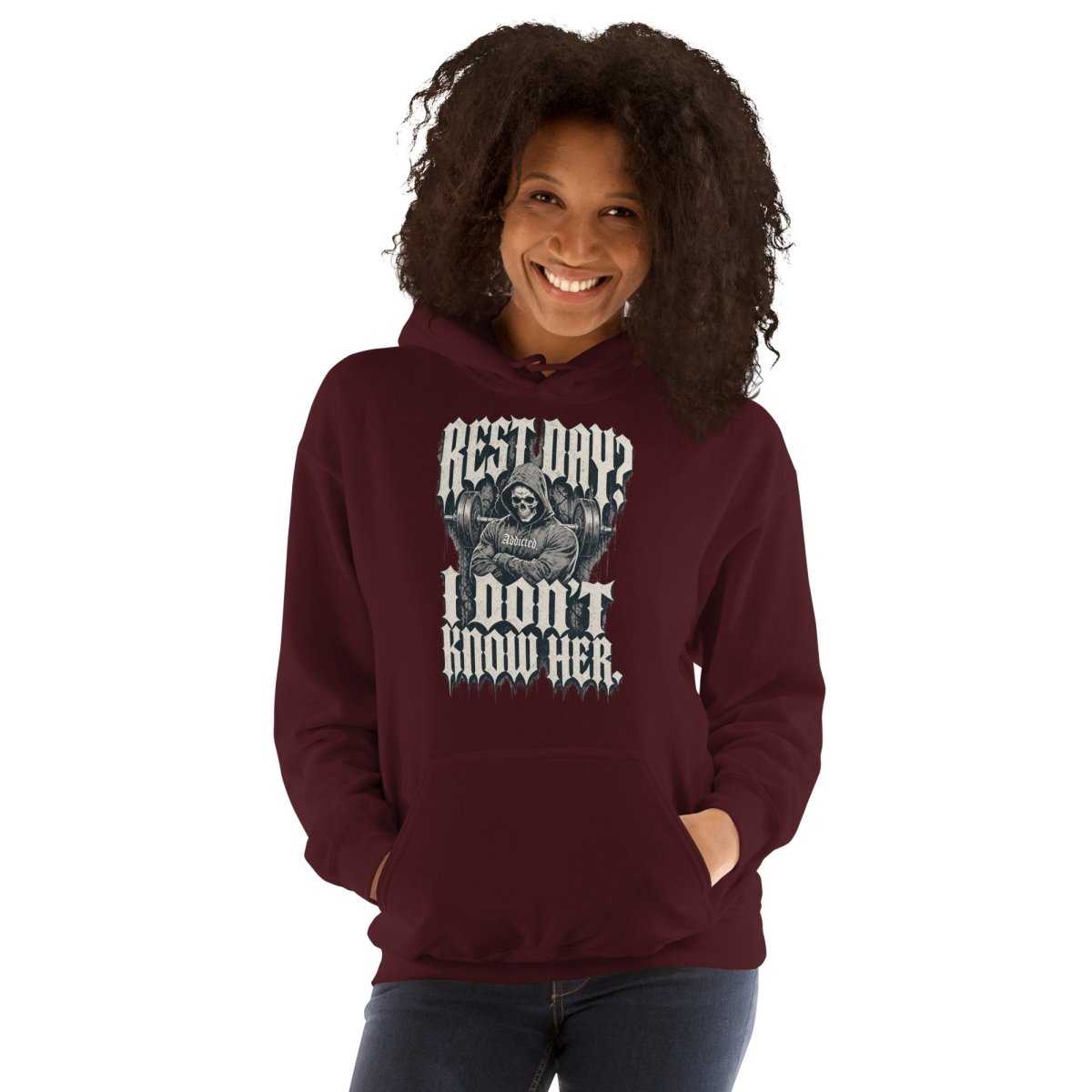 Gym Hoodie "REST DAY" – Unisex Streetwear, S–5XL | Black Ursus - Streetwear - size_range | Black Ursus