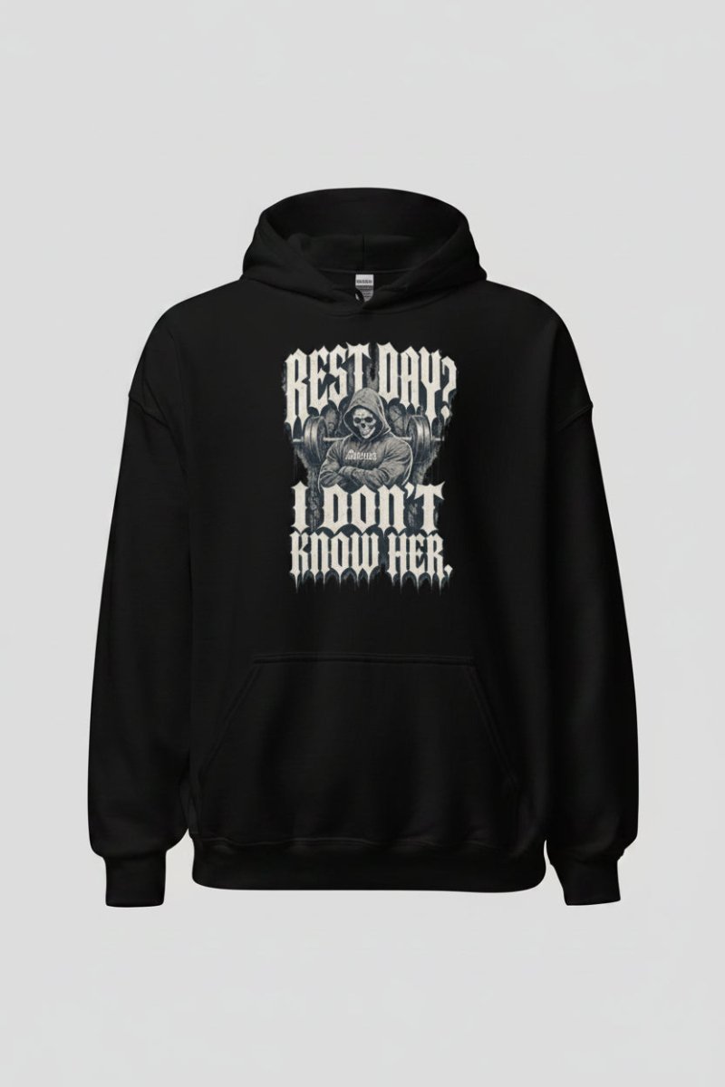 Gym Hoodie "REST DAY" – Unisex Streetwear, S–5XL | Black Ursus - Streetwear - size_range | Black Ursus