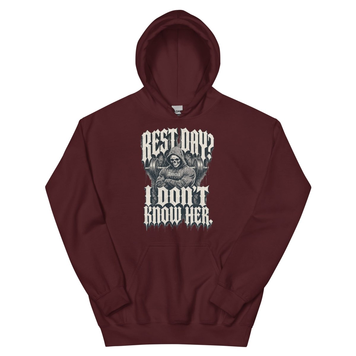 Gym Hoodie "REST DAY" – Unisex Streetwear, S–5XL | Black Ursus - Streetwear - size_range | Black Ursus