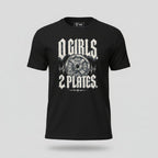 Gym T-Shirt "0 Girls- 2Plates" – Unisex, 180g, S–5XL | Black Ursus - Streetwear - size_range | Black Ursus