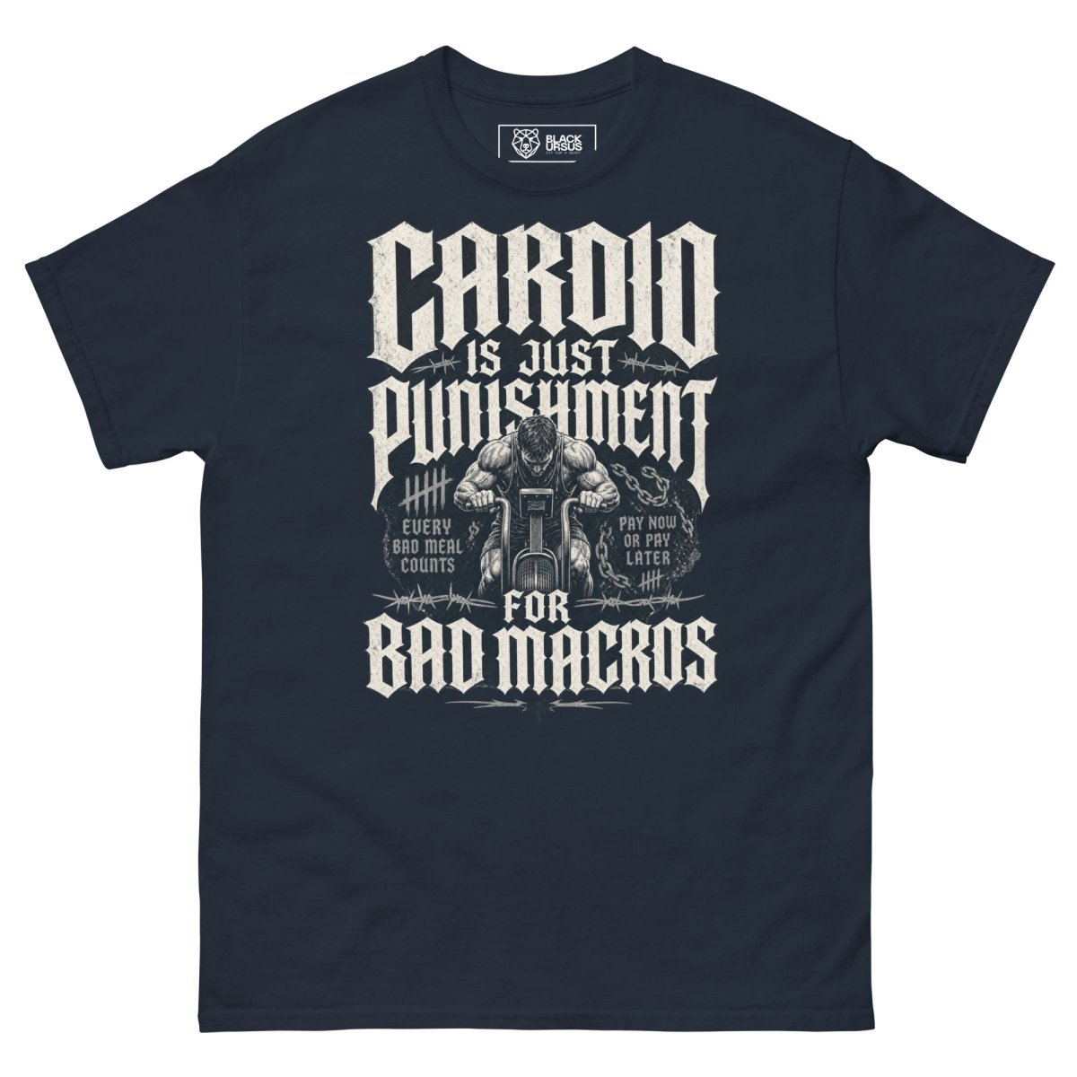 Gym T-Shirt "CARDIO" – Unisex, 180g, S–5XL | Black Ursus - Streetwear - size_range | Black Ursus