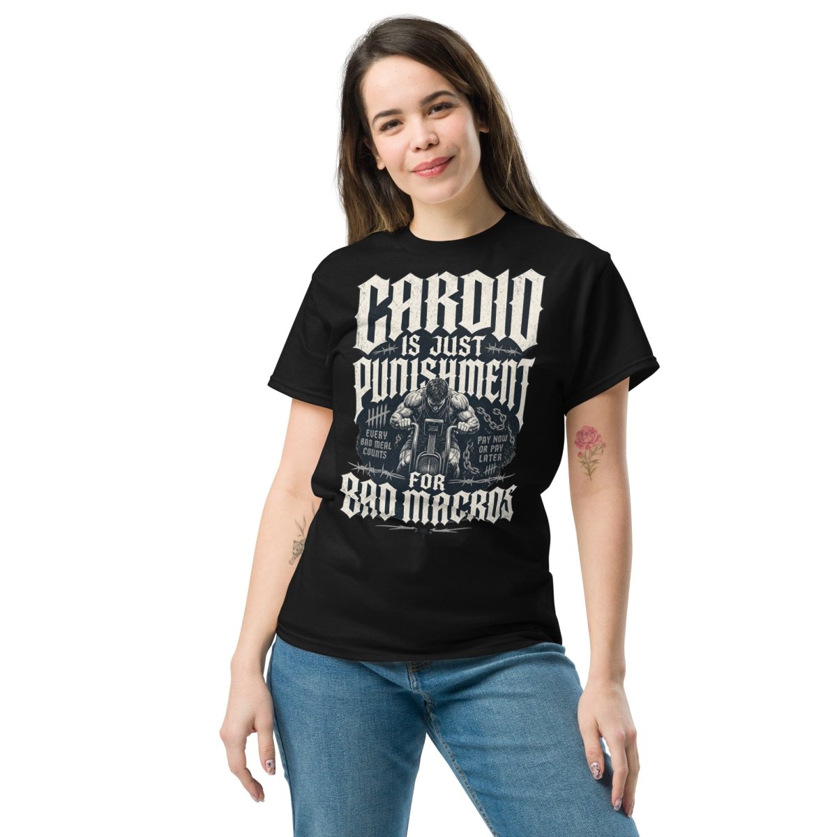 Gym T-Shirt "CARDIO" – Unisex, 180g, S–5XL | Black Ursus - Streetwear - size_range | Black Ursus