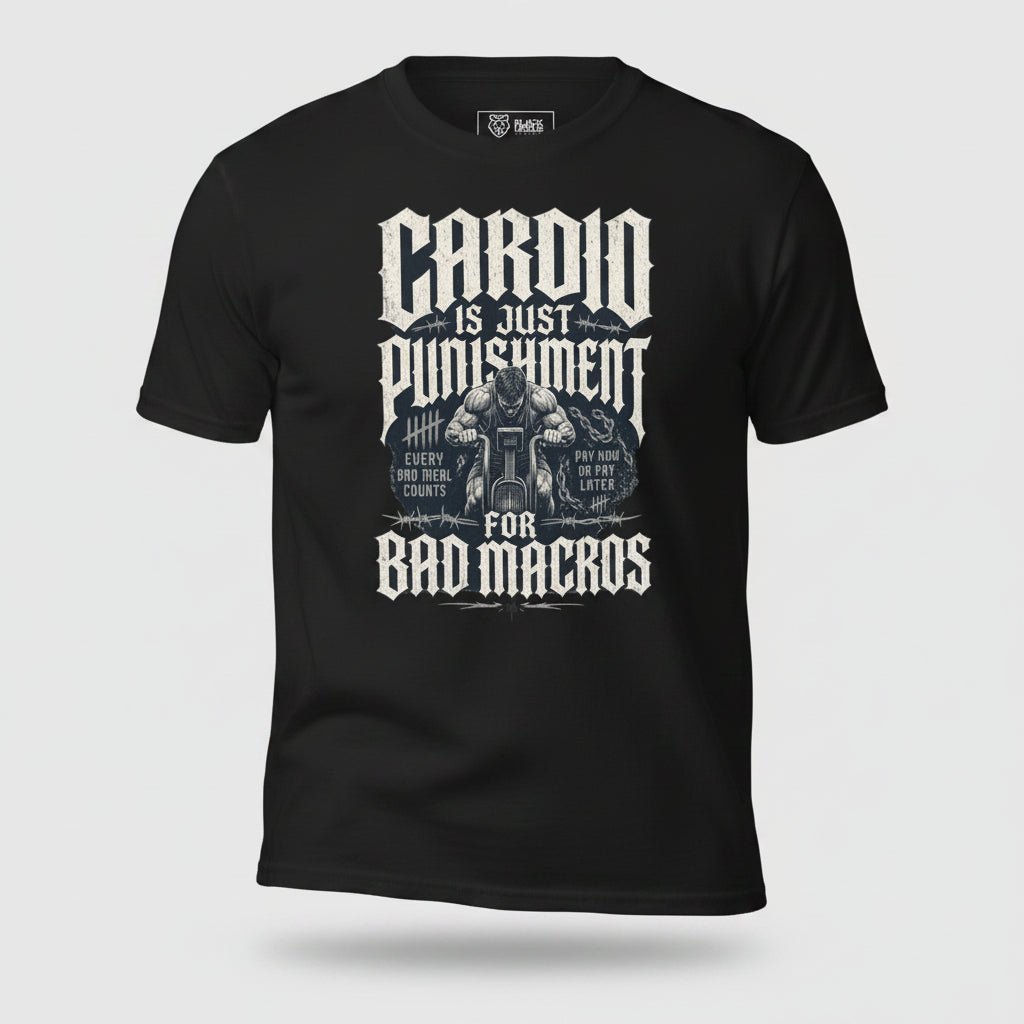 Gym T-Shirt "CARDIO" – Unisex, 180g, S–5XL | Black Ursus - Streetwear - size_range | Black Ursus