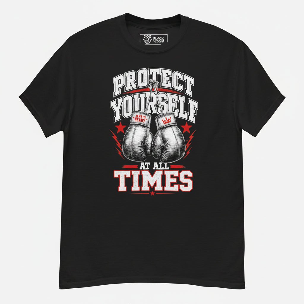 Gym T-Shirt "PROTECT YOURSELF" - Streetwear - size_range | Black Ursus