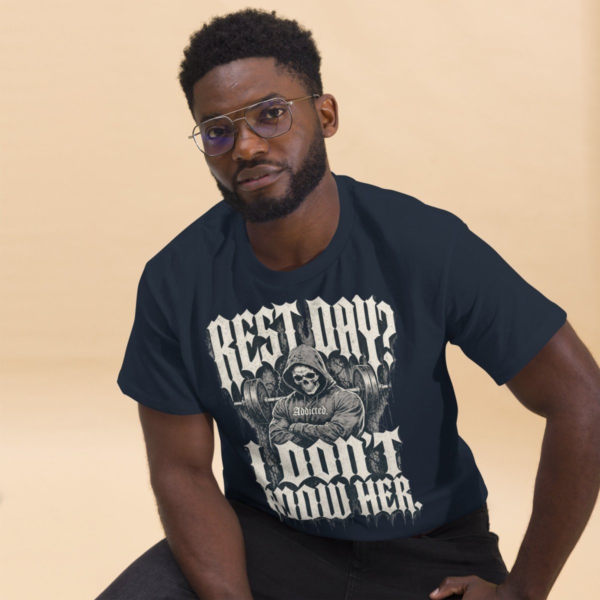 Gym T-Shirt "REST DAY" – Unisex, 180g, S–5XL | Black Ursus - Streetwear - size_range | Black Ursus