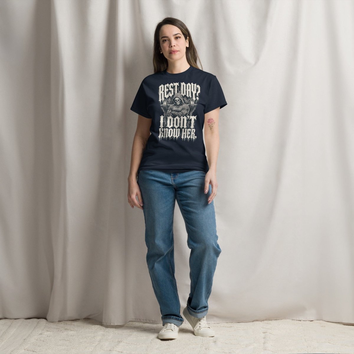 Gym T-Shirt "REST DAY" – Unisex, 180g, S–5XL | Black Ursus - Streetwear - size_range | Black Ursus