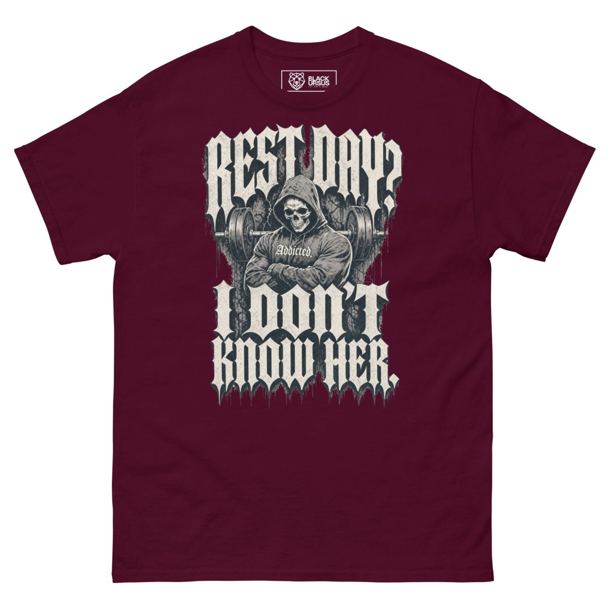 Gym T-Shirt "REST DAY" – Unisex, 180g, S–5XL | Black Ursus - Streetwear - size_range | Black Ursus