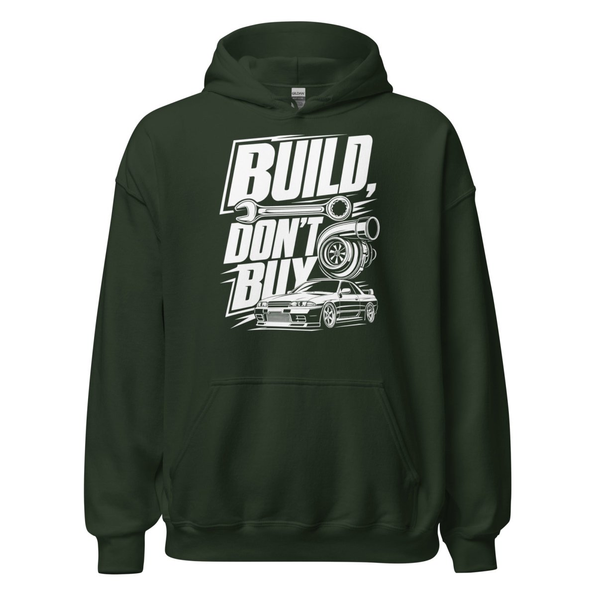 Hoodie "Build Dont Buy" – Gym & Bodybuilding S–5XL | Black Ursus - Streetwear - size_range | Black Ursus