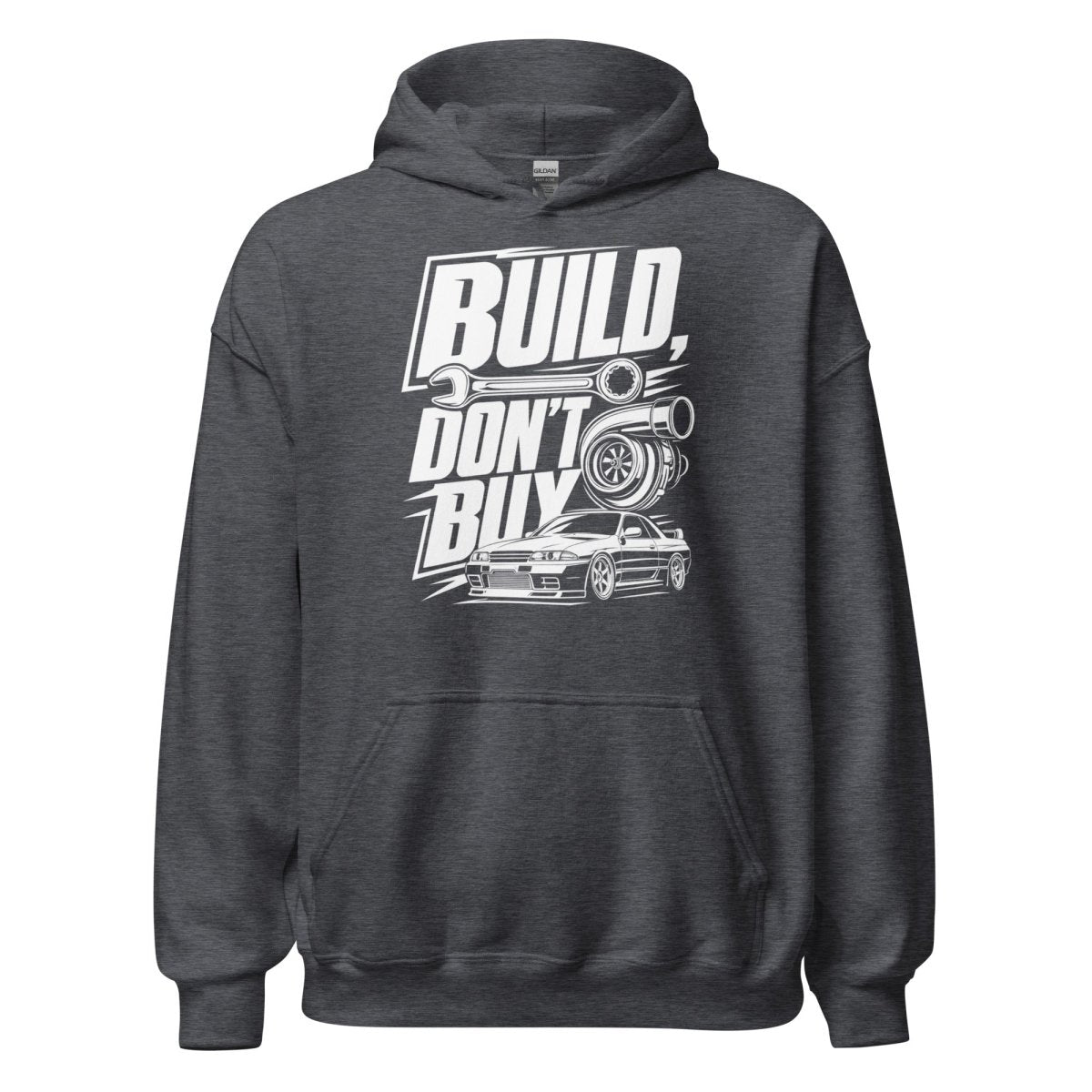 Hoodie "Build Dont Buy" – Gym & Bodybuilding S–5XL | Black Ursus - Streetwear - size_range | Black Ursus