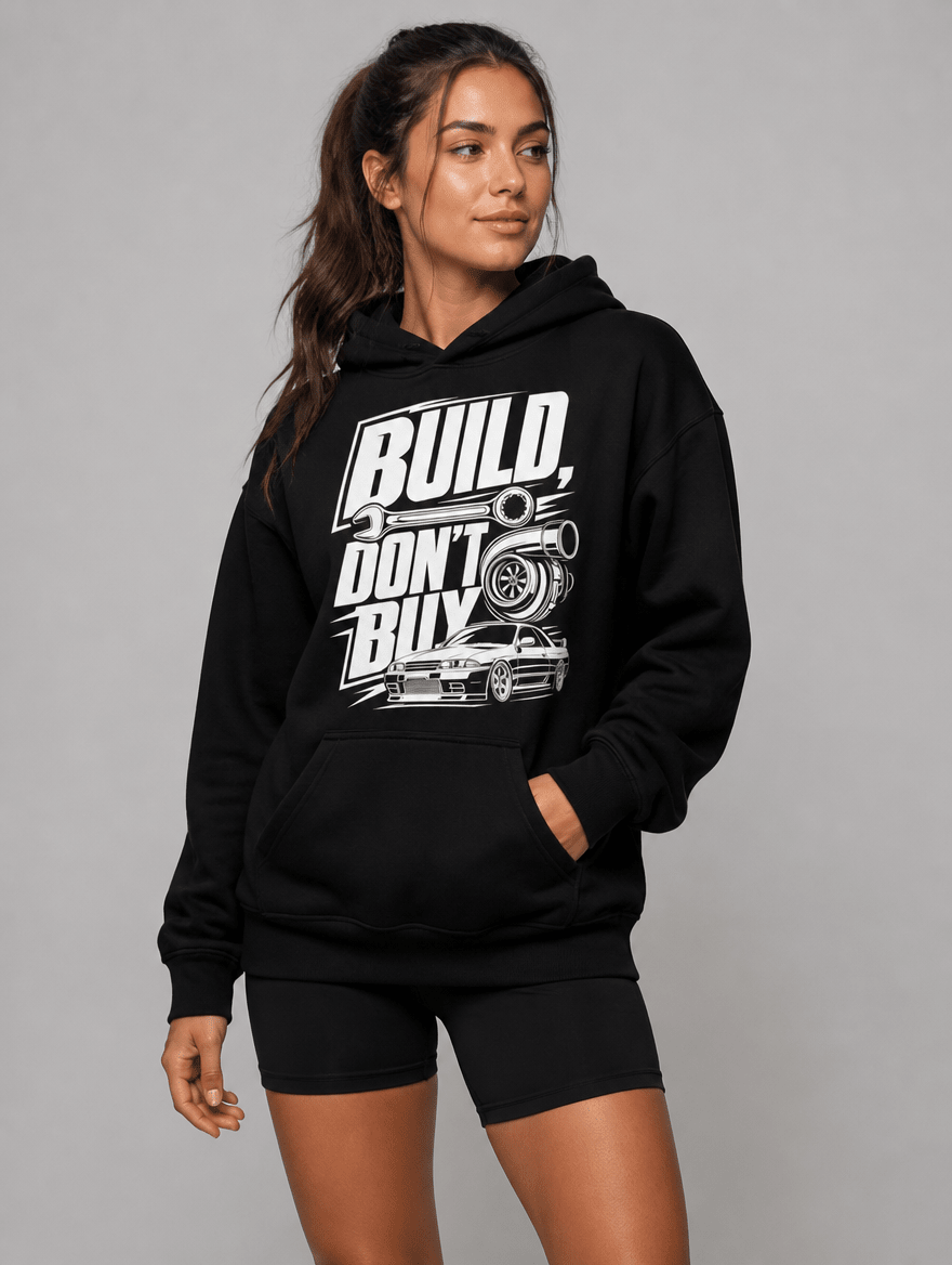 Hoodie "Build Dont Buy" – Gym & Bodybuilding S–5XL | Black Ursus - Streetwear - size_range | Black Ursus