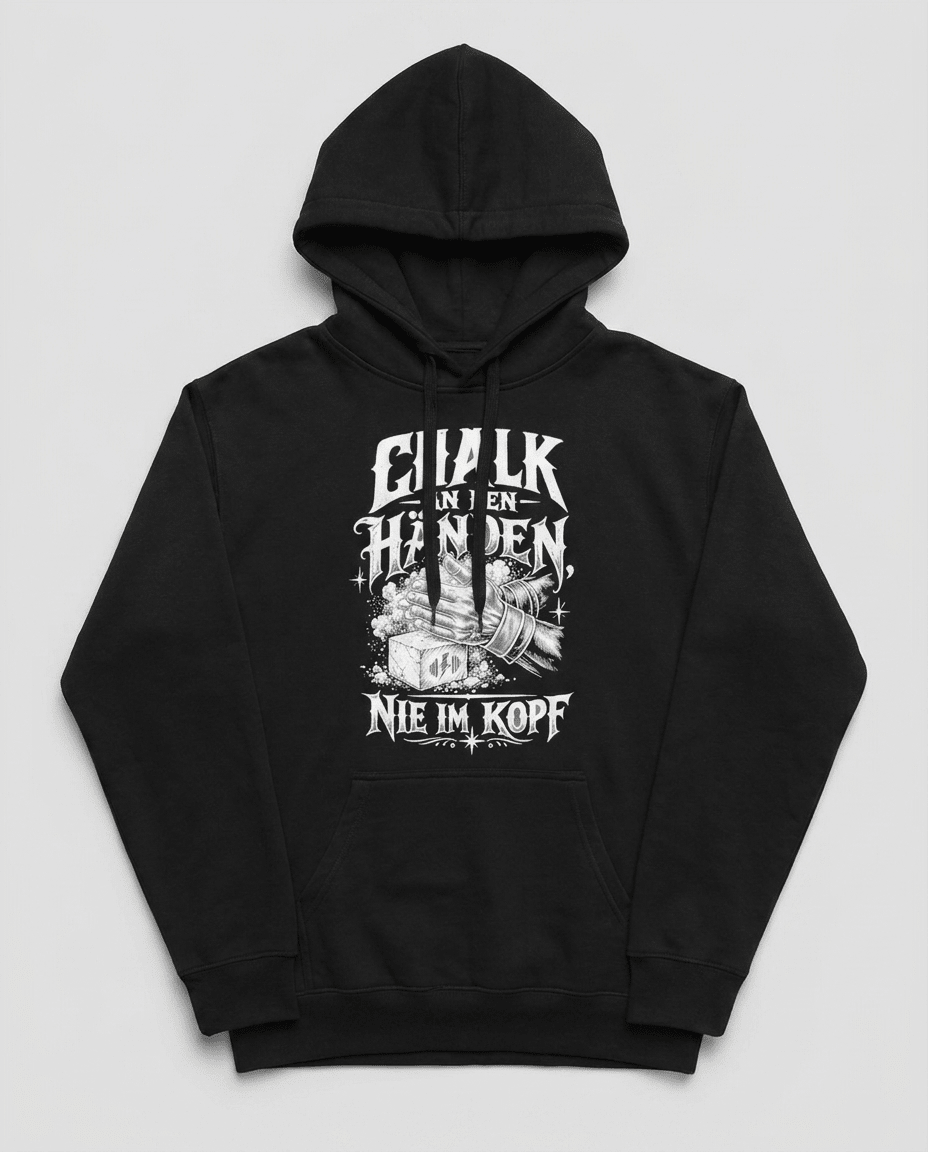 Hoodie "Chalk An Den Händen, Nie Im Kopf" – Gym & Bodybuilding S–5XL | Black Ursus - Streetwear - size_range | Black Ursus