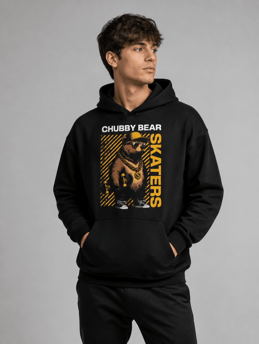 Hoodie "Chubby Bear" – Black Ursus Signature S–5XL | Black Ursus - Streetwear - size_range | Black Ursus