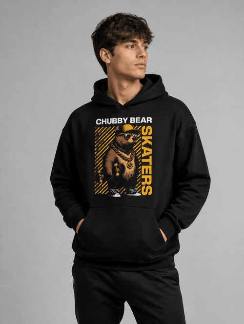 Hoodie "Chubby Bear" – Black Ursus Signature S–5XL | Black Ursus - Streetwear - size_range | Black Ursus