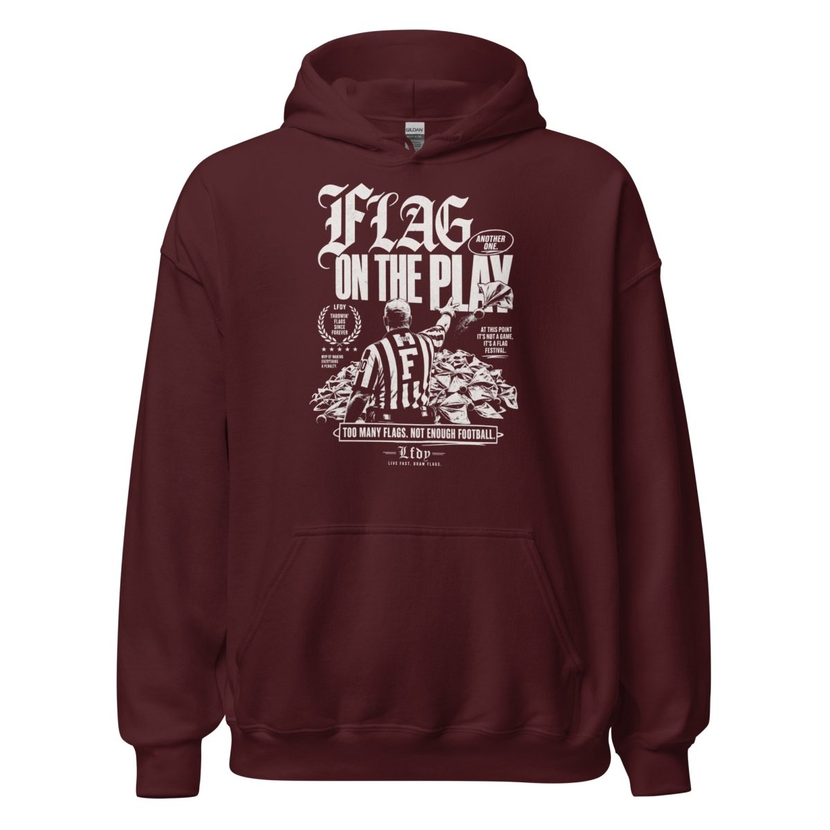 Hoodie "Flag on the Play" – Football Streetwear S–5XL | Black Ursus - Streetwear - size_range | Black Ursus