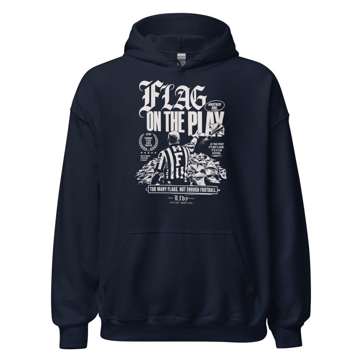 Hoodie "Flag on the Play" – Football Streetwear S–5XL | Black Ursus - Streetwear - size_range | Black Ursus