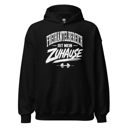 Hoodie "Freihantelbereich Ist Mein Zuhause" – Gym & Bodybuilding S–5XL | Black Ursus - Streetwear - size_range | Black Ursus
