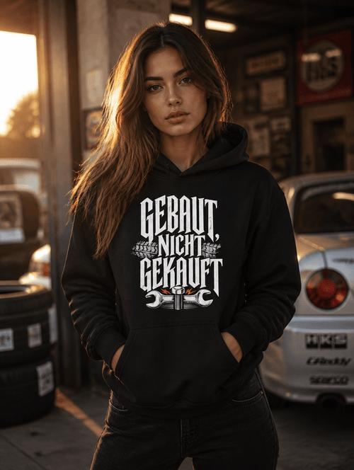 Hoodie "Gebaut, Nicht Gekauft" – JDM & Japan Streetwear S–5XL | Black Ursus - Streetwear - size_range | Black Ursus