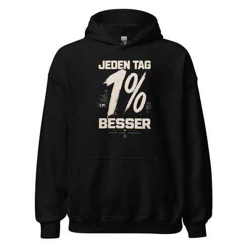 Hoodie "JEDEN TAG 1% BESSER" – BJJ & Jiu-Jitsu S–5XL | Black Ursus - Streetwear - size_range | Black Ursus