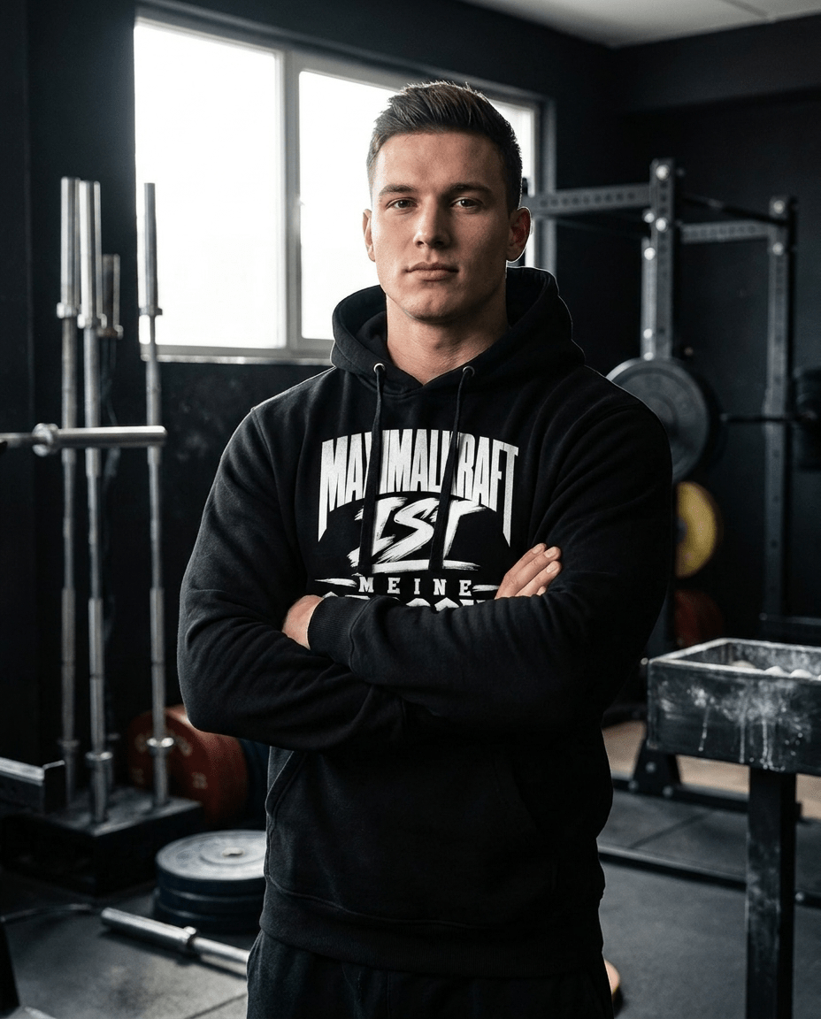 Hoodie "Maximalkraft Ist Meine Sprache" – Gym & Bodybuilding S–5XL | Black Ursus - Streetwear - size_range | Black Ursus