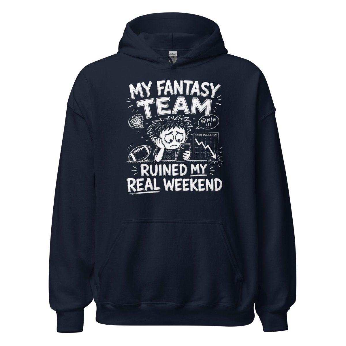 Hoodie "MY FANTASY" – Football Streetwear S–5XL | Black Ursus - Streetwear - size_range | Black Ursus