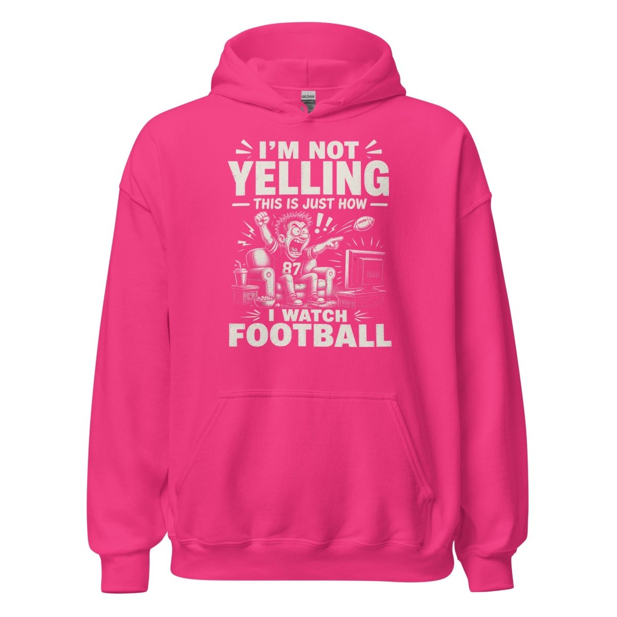 Hoodie "NOT YELLING" – Football Streetwear S–5XL | Black Ursus - Streetwear - size_range | Black Ursus