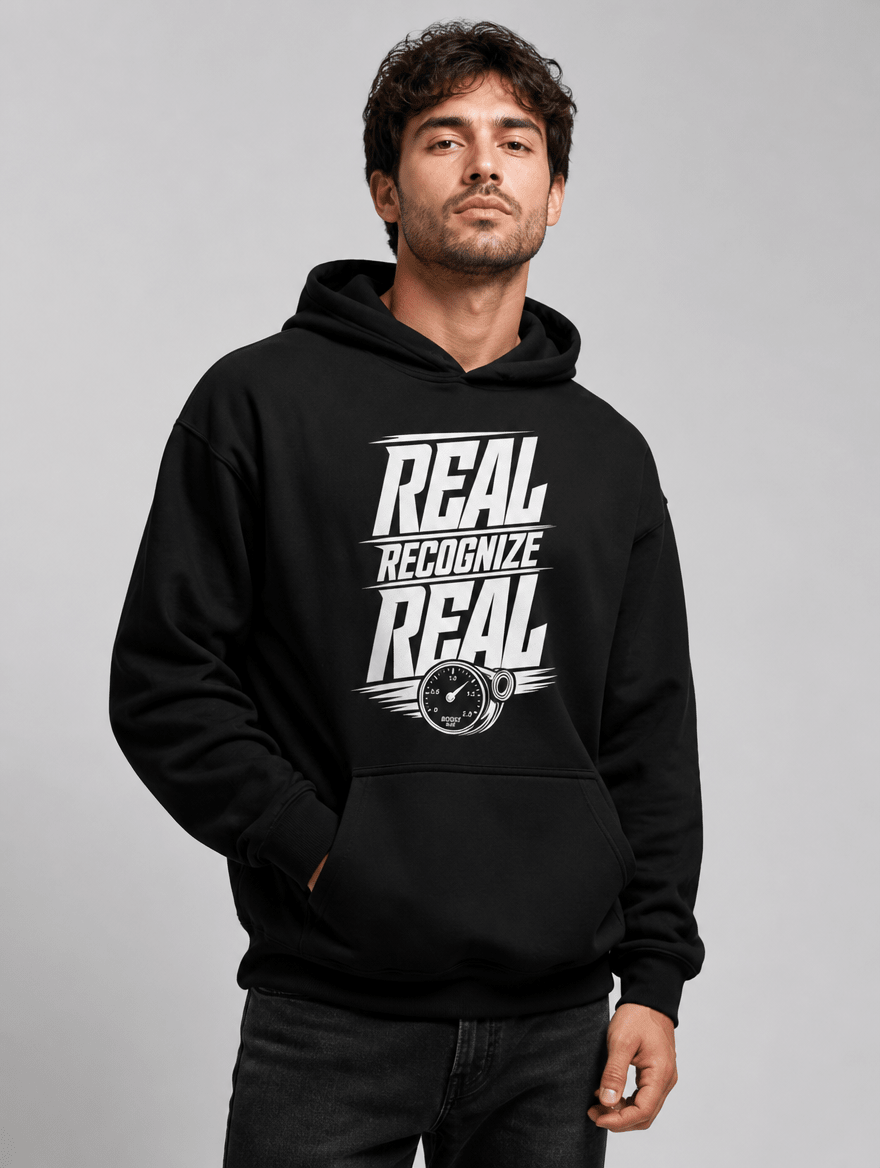 Hoodie "Real Recognize" – Urban Streetwear S–5XL | Black Ursus - Streetwear - size_range | Black Ursus