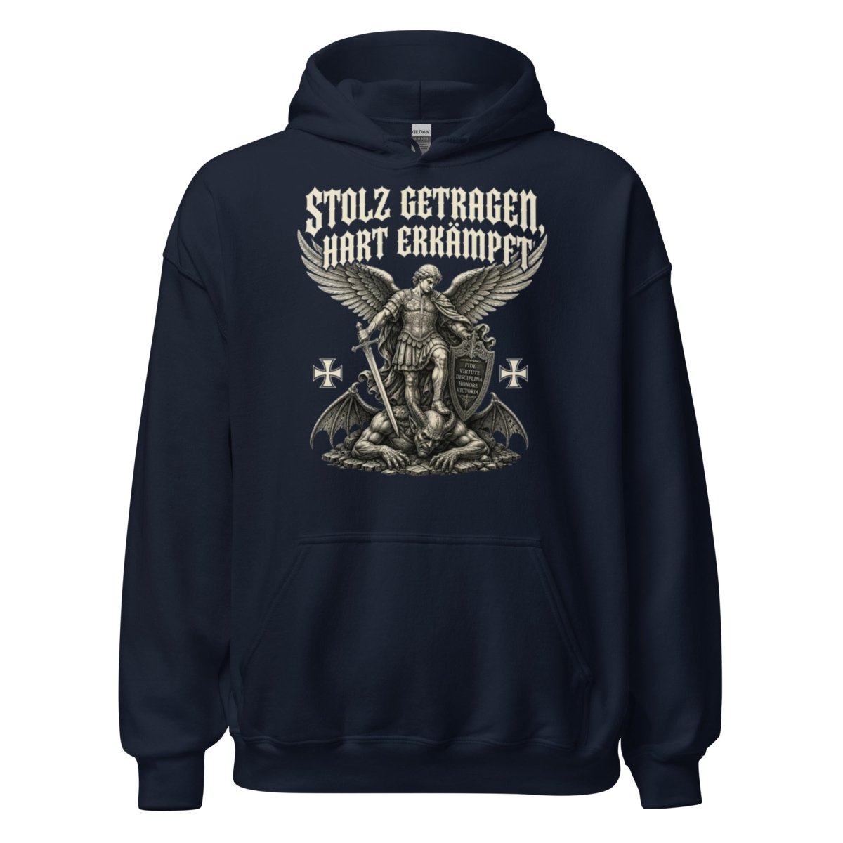 Hoodie "STOLZ GETRAGEN, HART ERKÄMPFT" – BJJ & Jiu-Jitsu S–5XL | Black Ursus - Streetwear - size_range | Black Ursus
