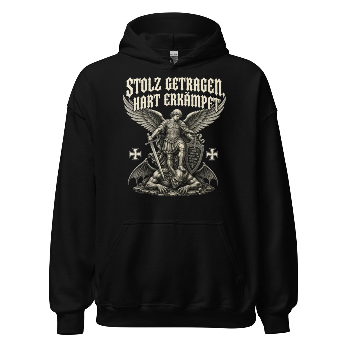 Hoodie "STOLZ GETRAGEN, HART ERKÄMPFT" – BJJ & Jiu-Jitsu S–5XL | Black Ursus - Streetwear - size_range | Black Ursus
