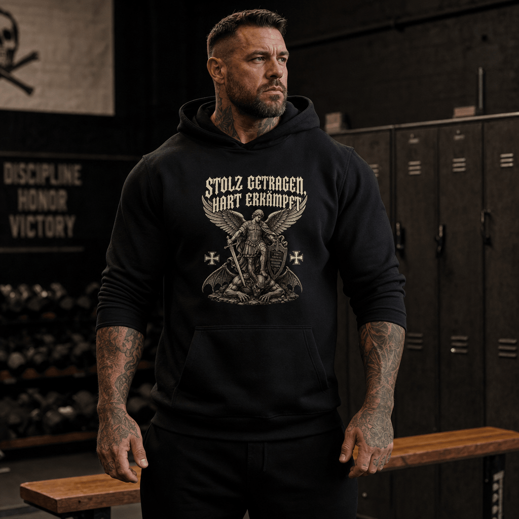 Hoodie "STOLZ GETRAGEN, HART ERKÄMPFT" – BJJ & Jiu-Jitsu S–5XL | Black Ursus - Streetwear - size_range | Black Ursus