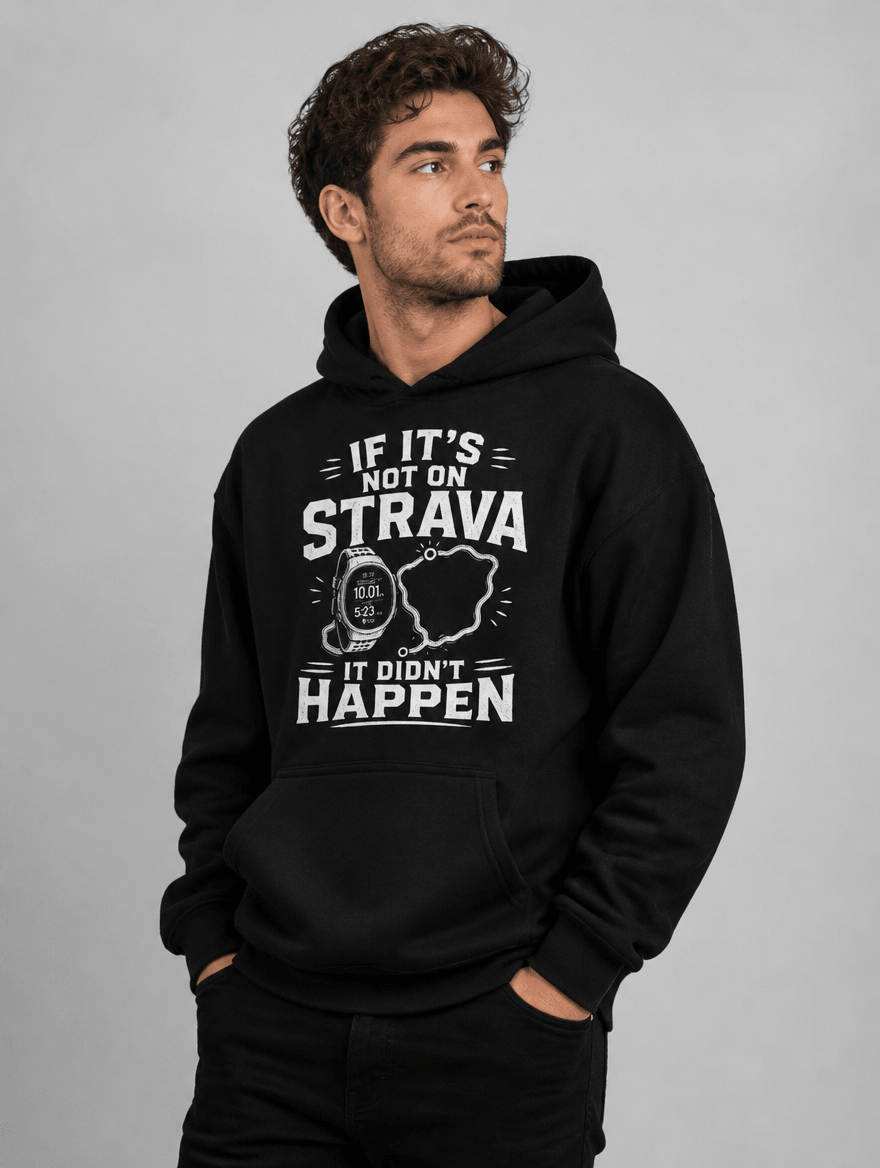 Hoodie "STRAVA" – Running & Laufen S–5XL | Black Ursus - Streetwear - size_range | Black Ursus