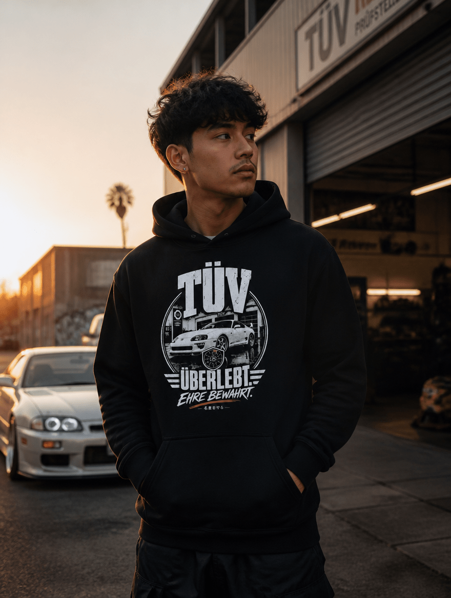 Hoodie "TÜV Überlebt" – JDM & Japan Streetwear S–5XL | Black Ursus - Streetwear - size_range | Black Ursus