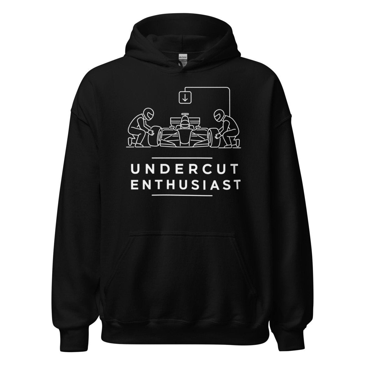 Hoodie Undercut Flatlay Schwarz