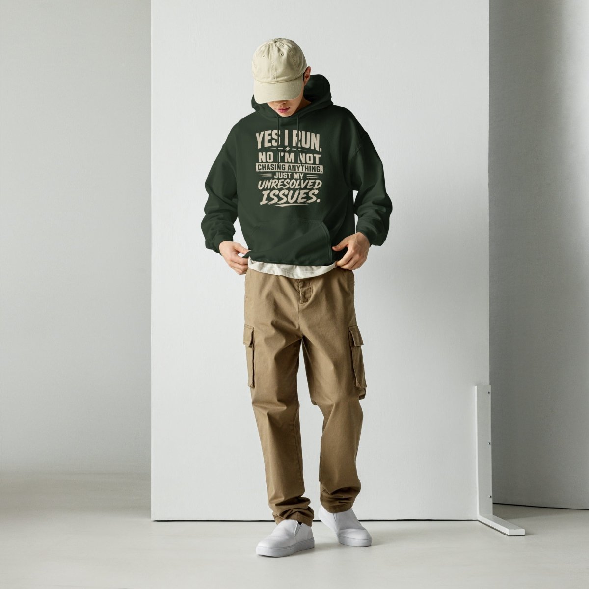 Hoodie "YES I RUN" – Running & Laufen S–5XL | Black Ursus - Streetwear - size_range | Black Ursus