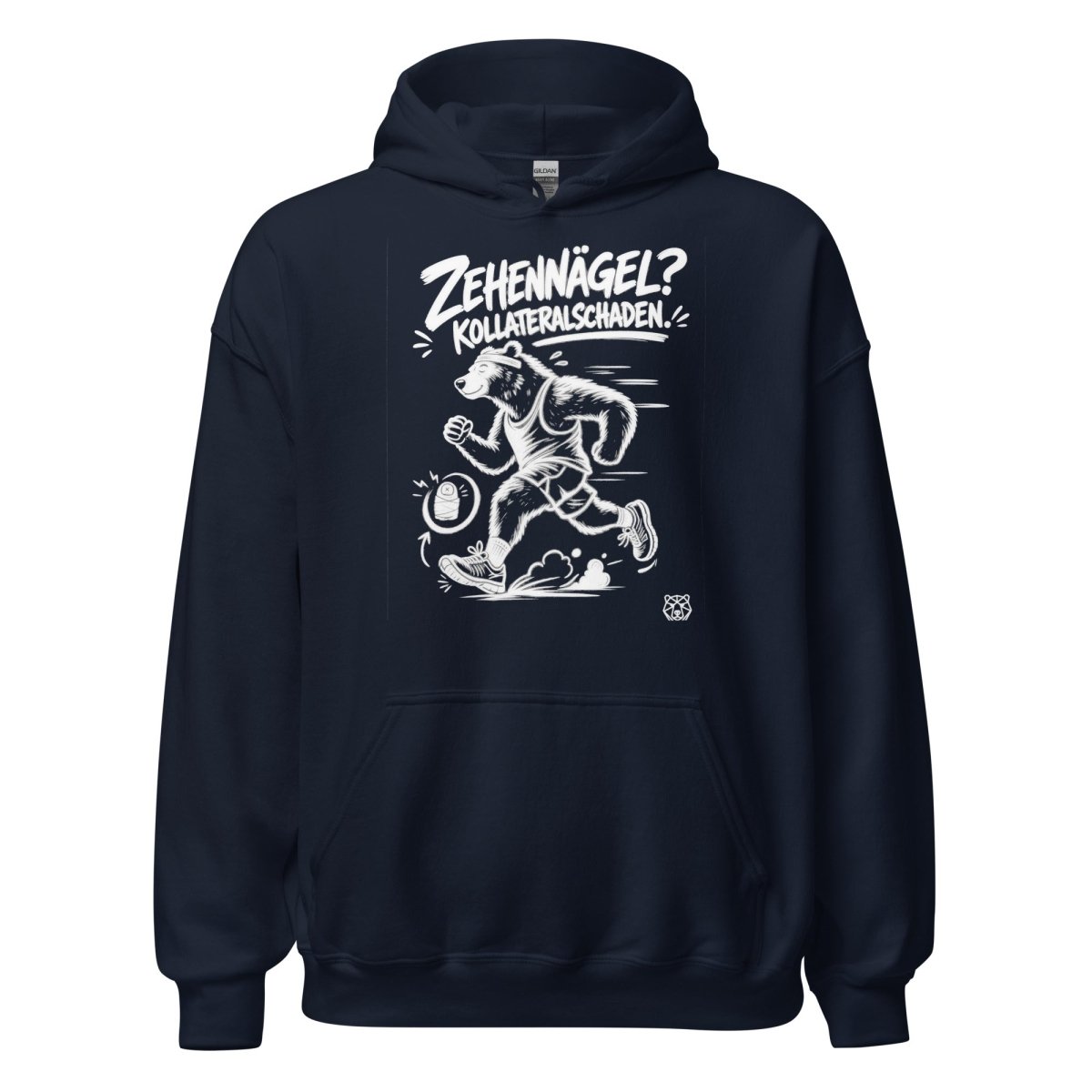 Hoodie "Zehennägel? Kollateralschaden." – Running & Laufen S–5XL | Black Ursus - Streetwear - S–5XL | Black Ursus