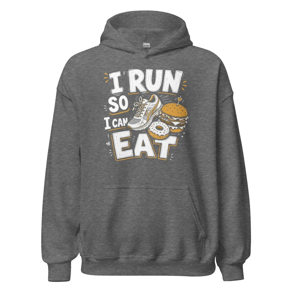 I Run So I Can Eat – Running Hoodie | Unisex S–5XL | Black Ursus - Streetwear - size_range | Black Ursus