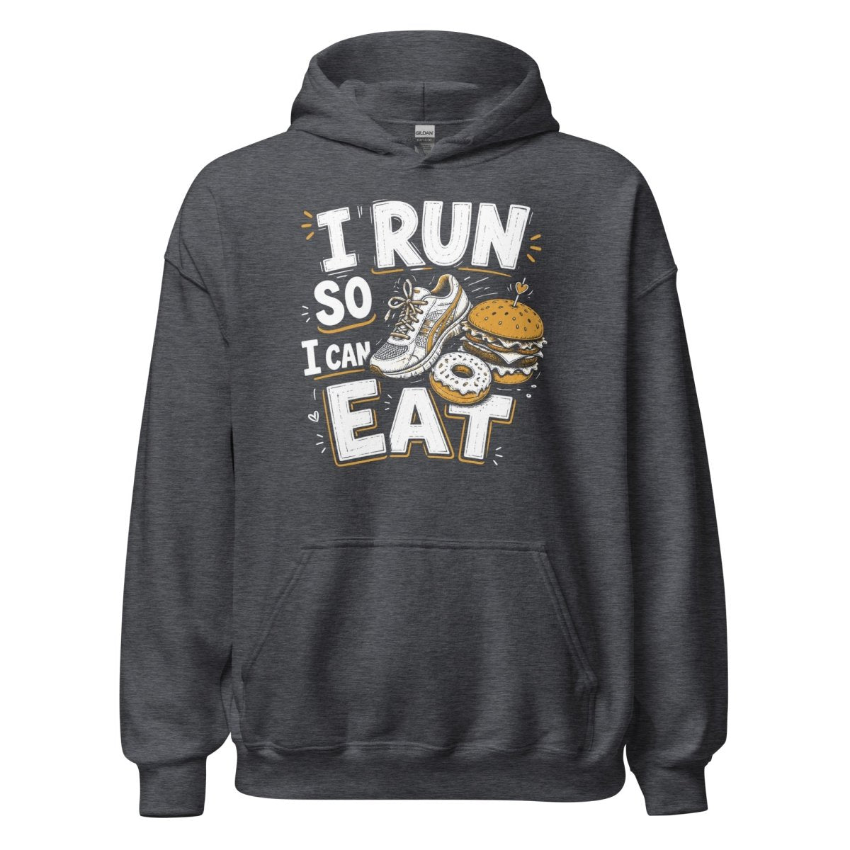 I Run So I Can Eat – Running Hoodie | Unisex S–5XL | Black Ursus - Streetwear - size_range | Black Ursus