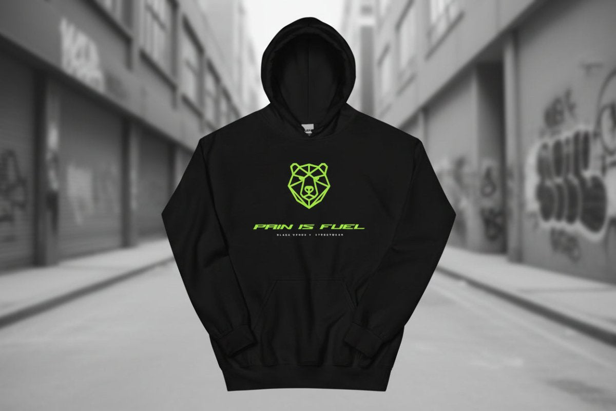 PAIN IS FUEL Unisex Hoodie - Streetwear - size_range | Black Ursus