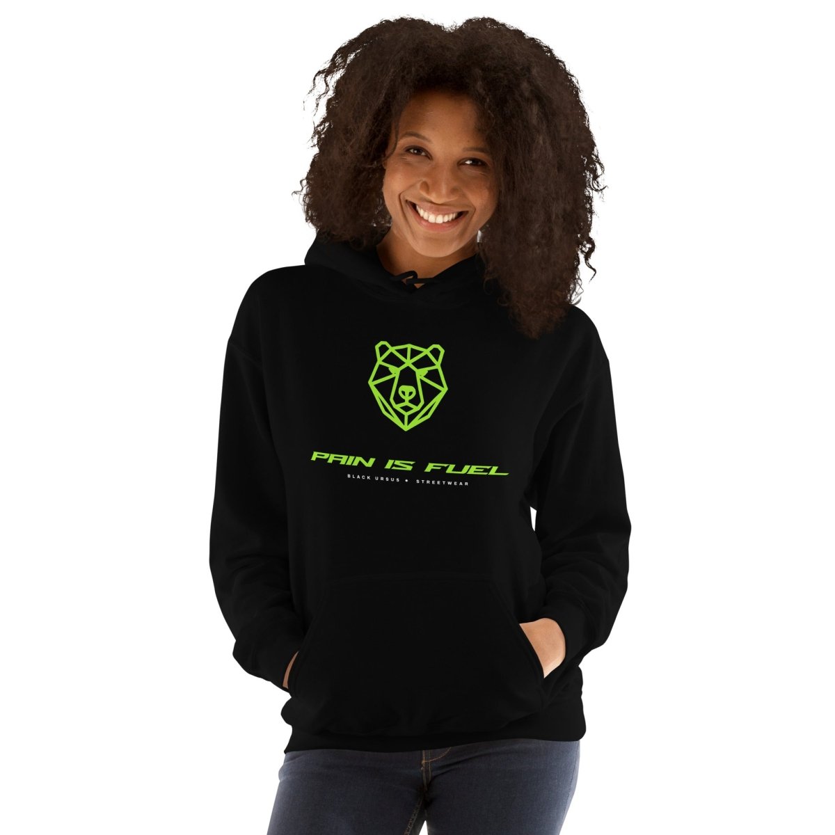 PAIN IS FUEL Unisex Hoodie - Streetwear - size_range | Black Ursus