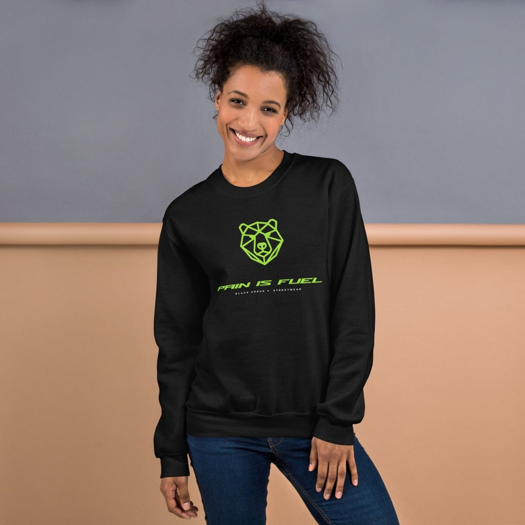 PAIN IS FUEL Unisex Sweatshirt - Streetwear - size_range | Black Ursus