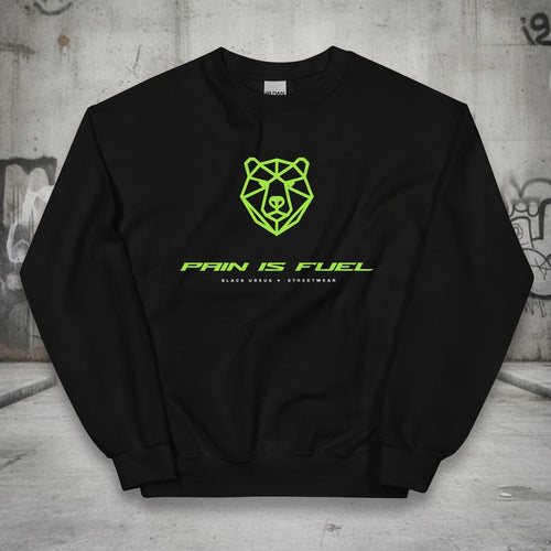 PAIN IS FUEL Unisex Sweatshirt - Streetwear - size_range | Black Ursus