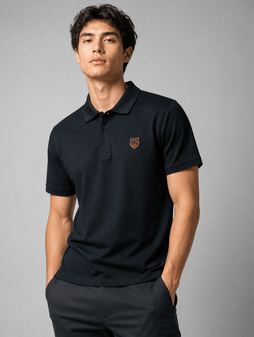 Polo "Black Ursus" Gold – Streetwear S–5XL | Black Ursus - Streetwear - size_range | Black Ursus