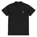 Premium Polo Shirt "Black Ursus" – Piqué, Logo - Stick Gold, S–5XL - Streetwear - size_range | Black Ursus