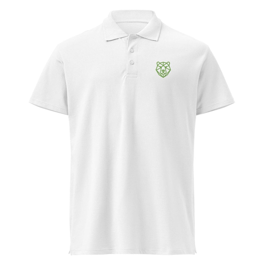 Premium Polo Shirt "Black Ursus" – Piqué, Logo - Stick Grün, S–5XL - Streetwear - size_range | Black Ursus